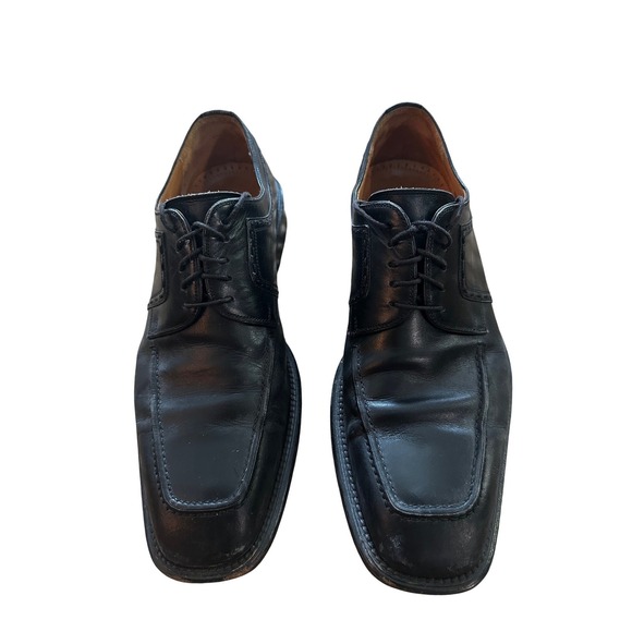 Magnanni Mens Black Leather Square Apron Toe Derby Dress Shoes 10162 Size‎ 8.5